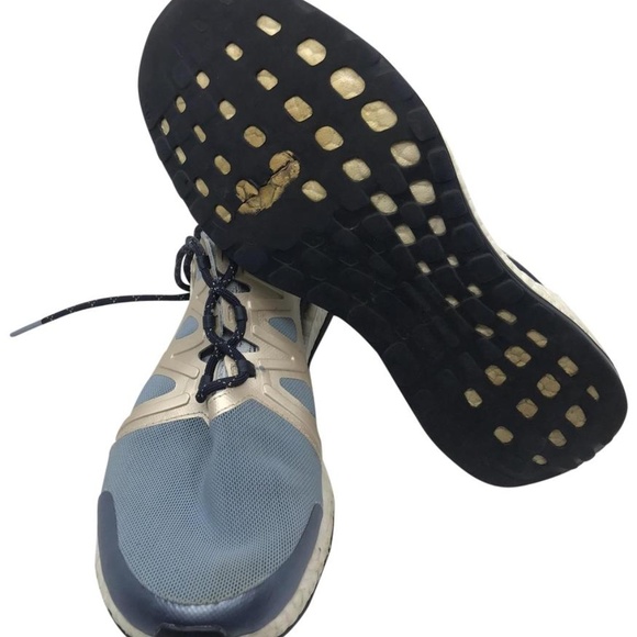 adidas Shoes - Adidas Boost Blue Gold Sneakers Size 7F/6M